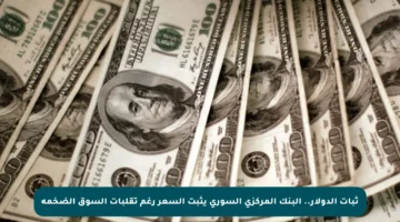 ثبات الدولار.. البنك المركزي السوري يثبت السعر رغم تقلبات السوق الضخمة